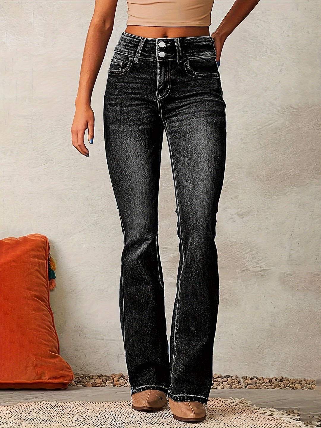 Marylène - Jeans svasati a vita alta di tendenza