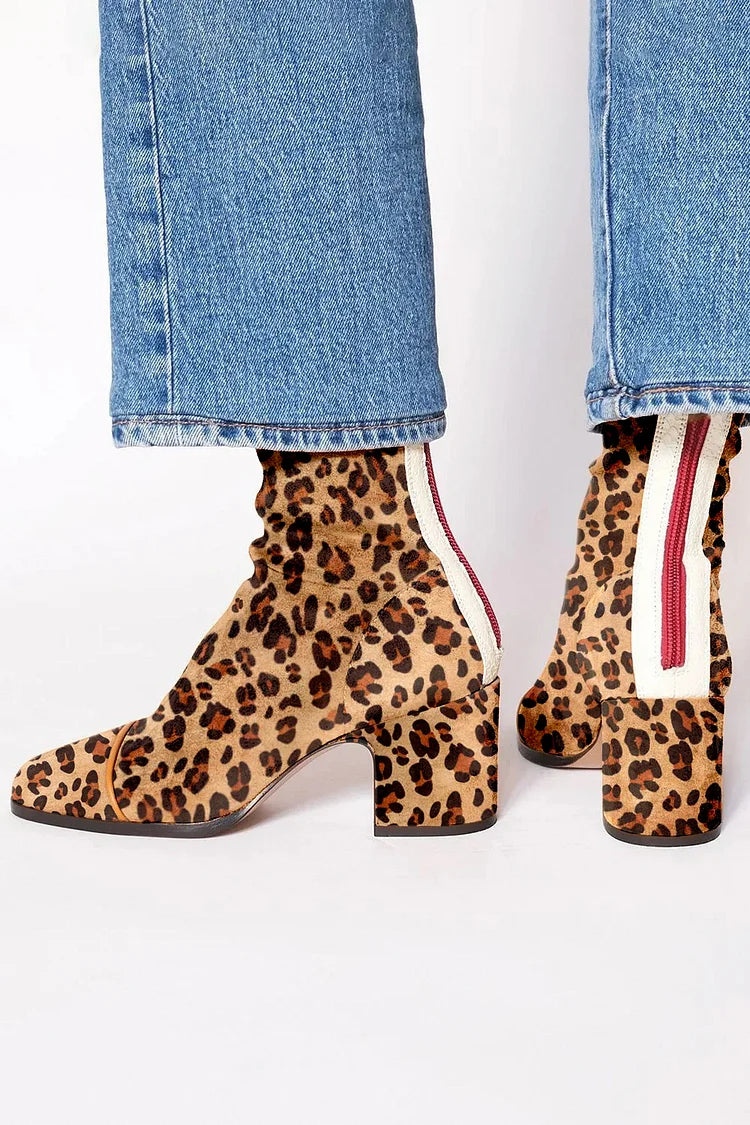 Amandine - Stivaletti eleganti in leopardo
