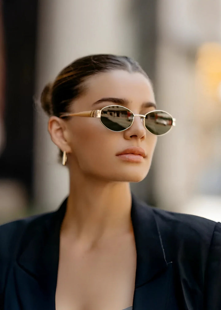 Eleganza eterna - Occhiali da sole ovali in stile vintage