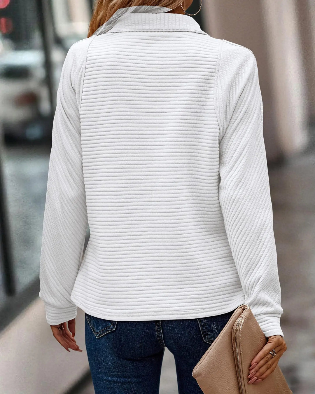 Angela - Maglione con mezza zip