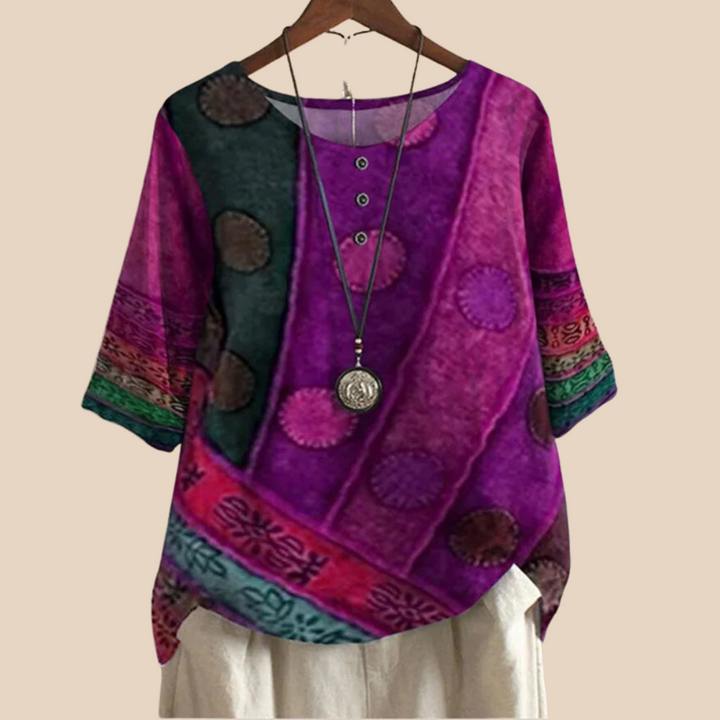 Parmina - Camicetta patchwork Boho