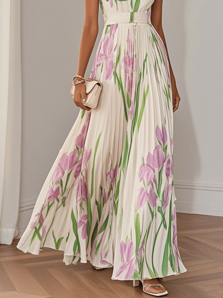 Liviana - Geplooide Maxi Dress