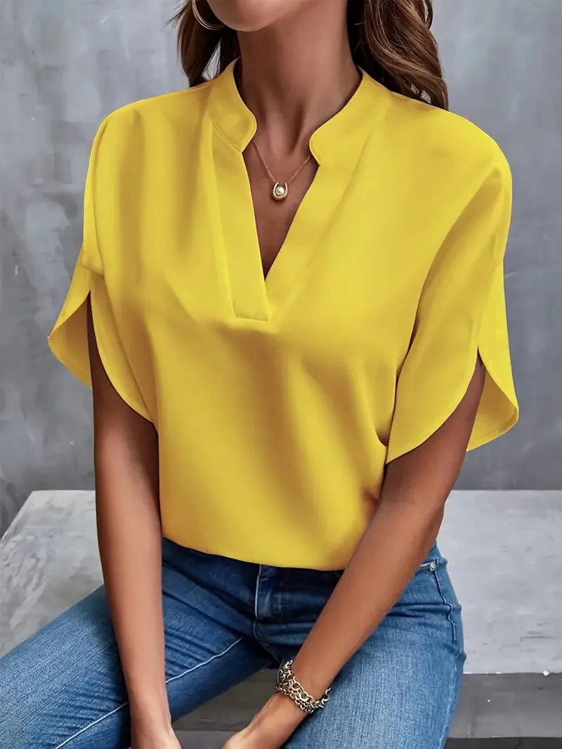 Roswina - Relaxed Fit Blouse met V-hals