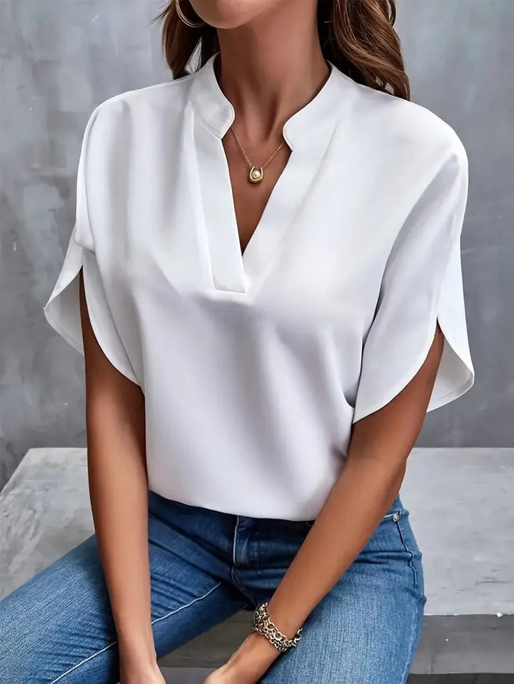 Roswina - Relaxed Fit Blouse met V-hals