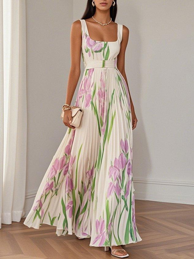 Liviana - Geplooide Maxi Dress