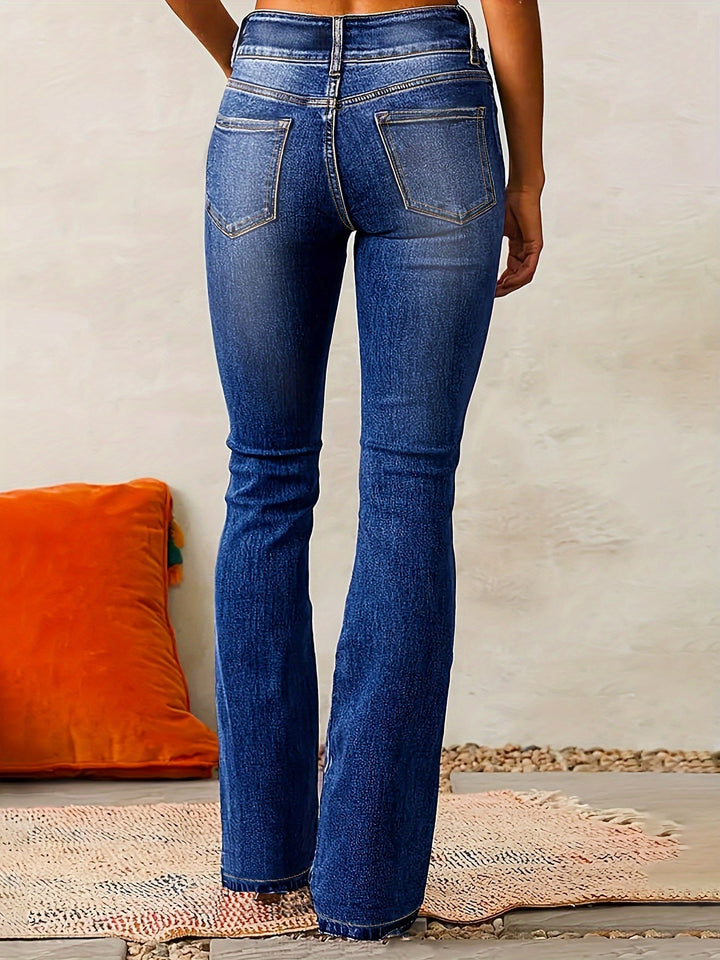 Marylène - Trendy hoog uitgesneden flared jeans