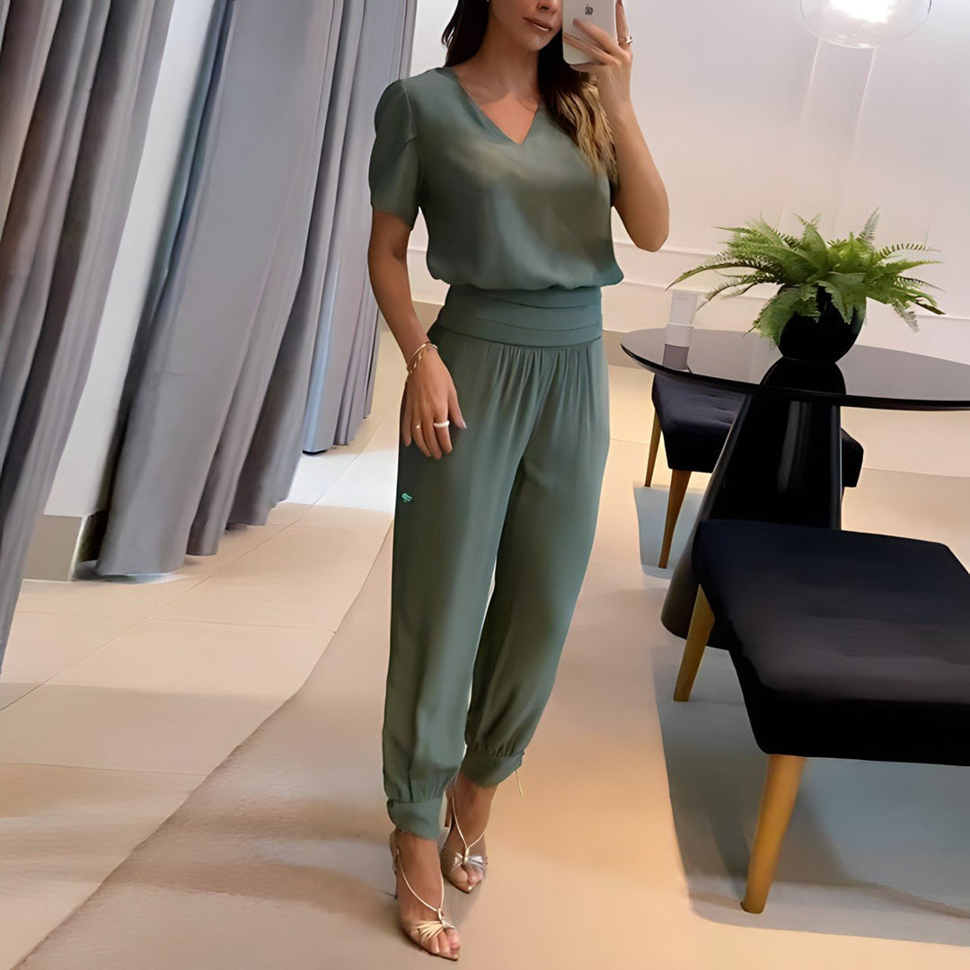 Jelly - Conjunto de blusa e calça para mulher