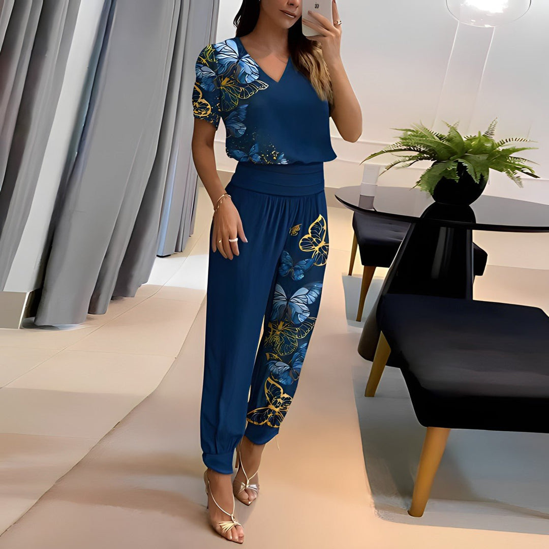 Jelly - Conjunto de blusa e calça para mulher